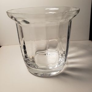 Lenox Optika Vintage Clear Crystal 5 inch Pillar Candle Holder or Vase